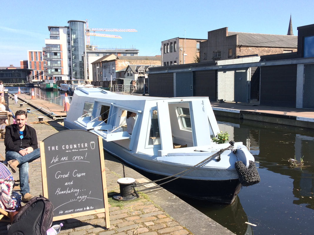 The coffee canal boat at Fountainbridge