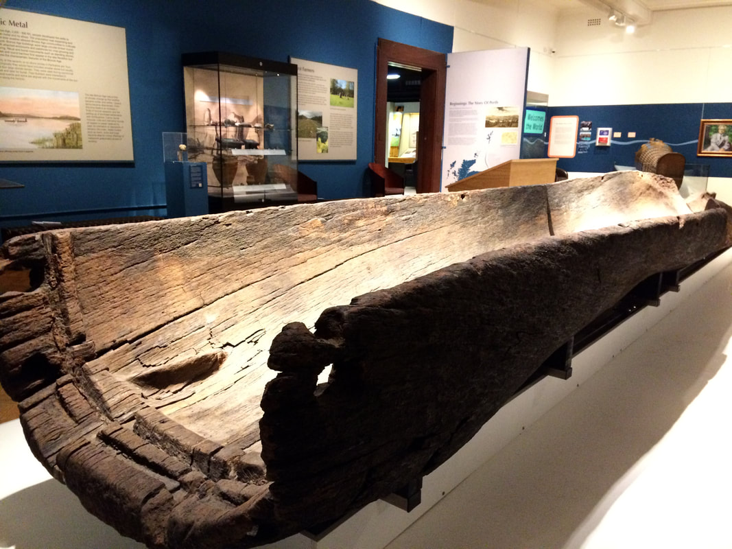 Log boat in Perth Museum and Art Gallery