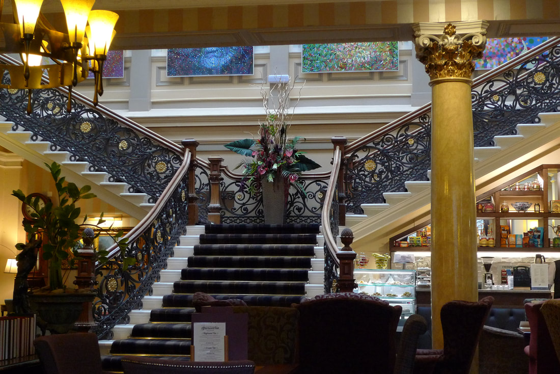 The staircase in The Royal Highland Hotel, Inverness