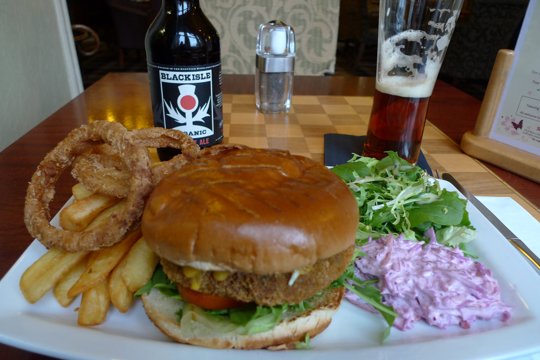Vegetarian burger at The Royal Highland Hotel, Inverness