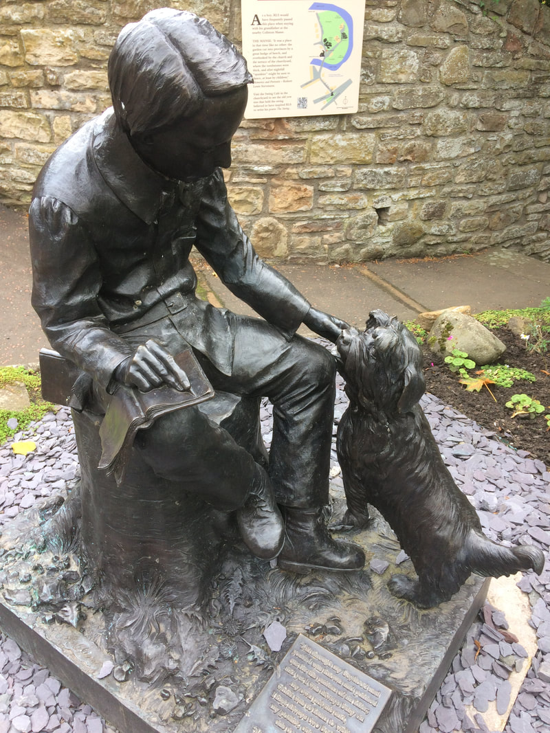 Robert Louis Stevenson statue in Colinton