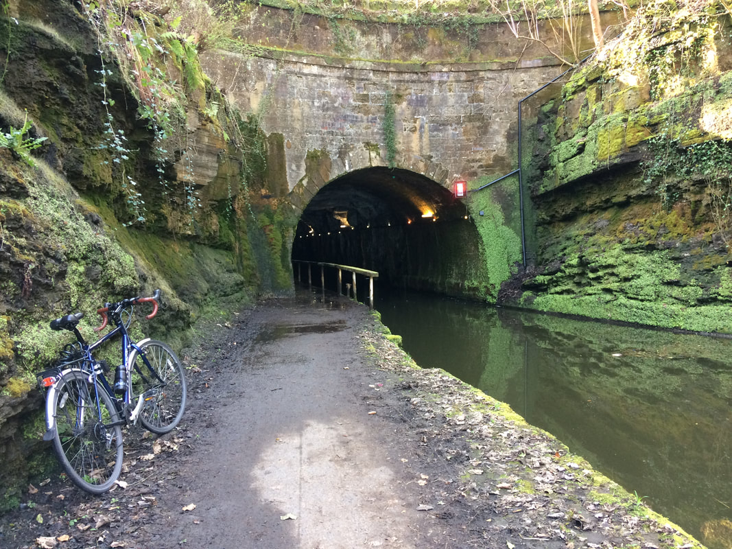 Bicycle at entrance to Falkirk Tunnel