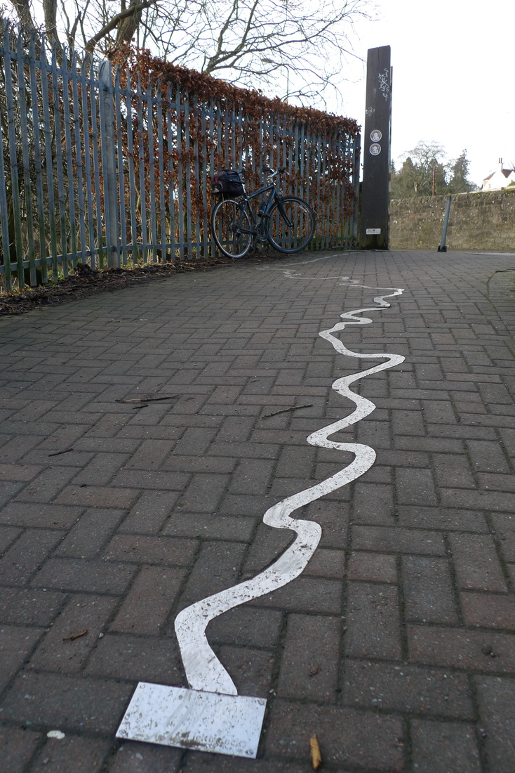 End of the Water of Leith walkway/cycleway