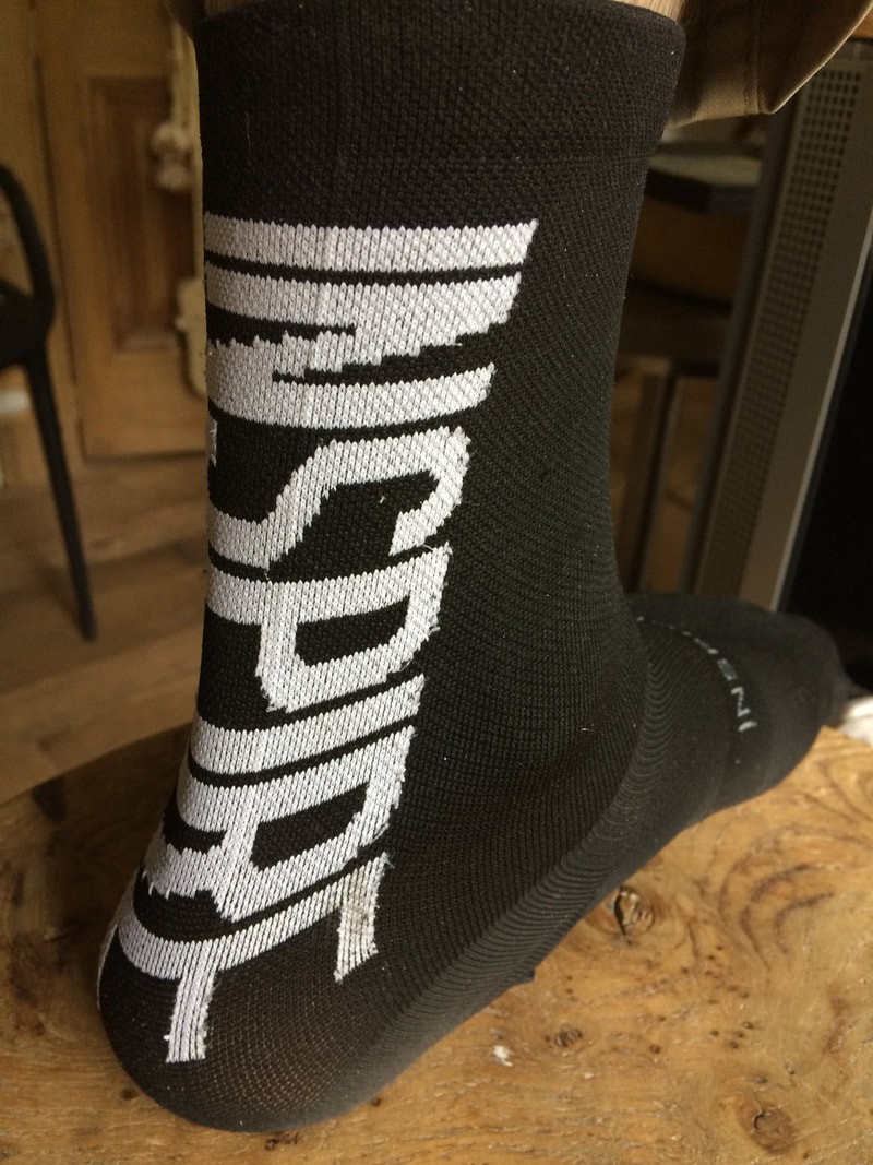 Inspire.Repeat sock on a foot
