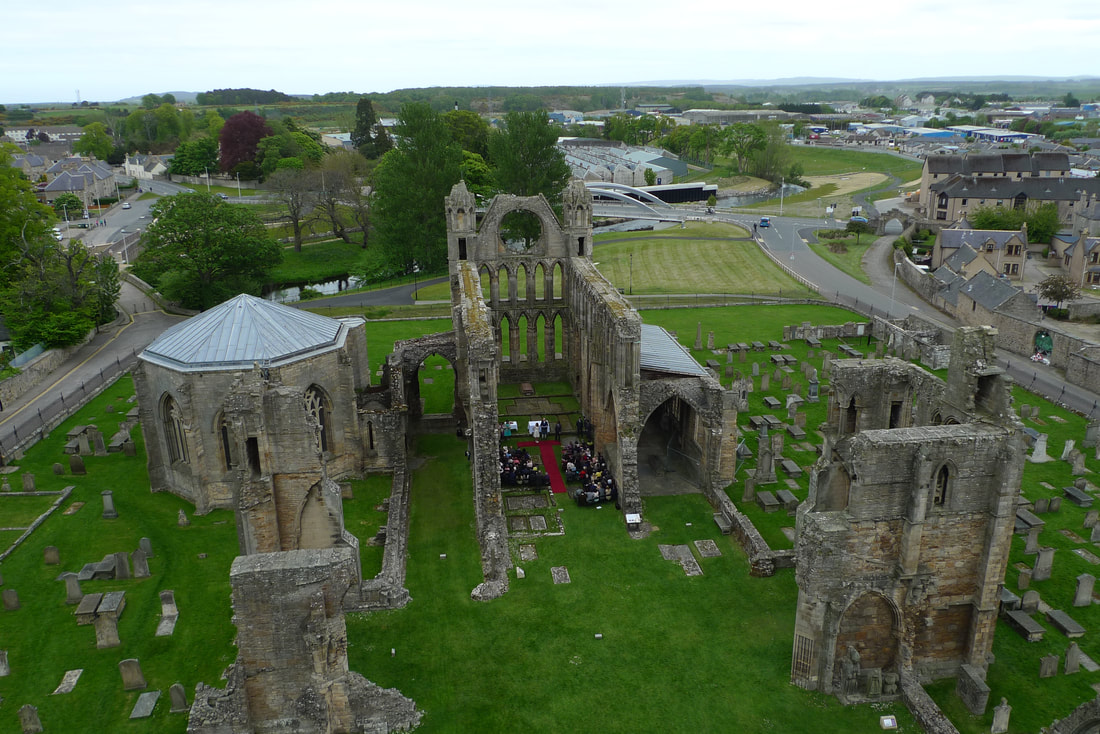 View of Elgin Cathedral from the towers