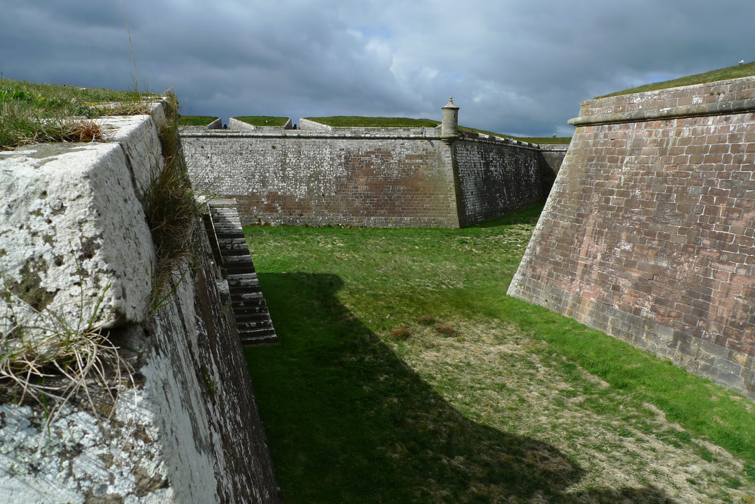 Inside the moat of Fort George