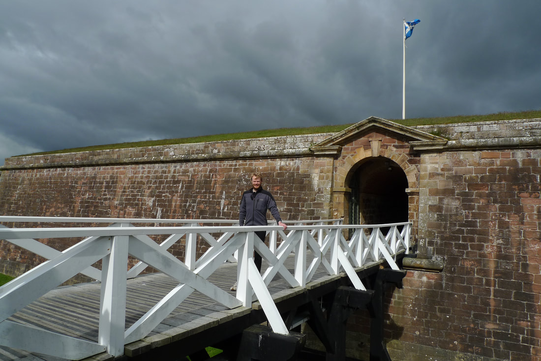 The bridge and moat entrance of Fort George