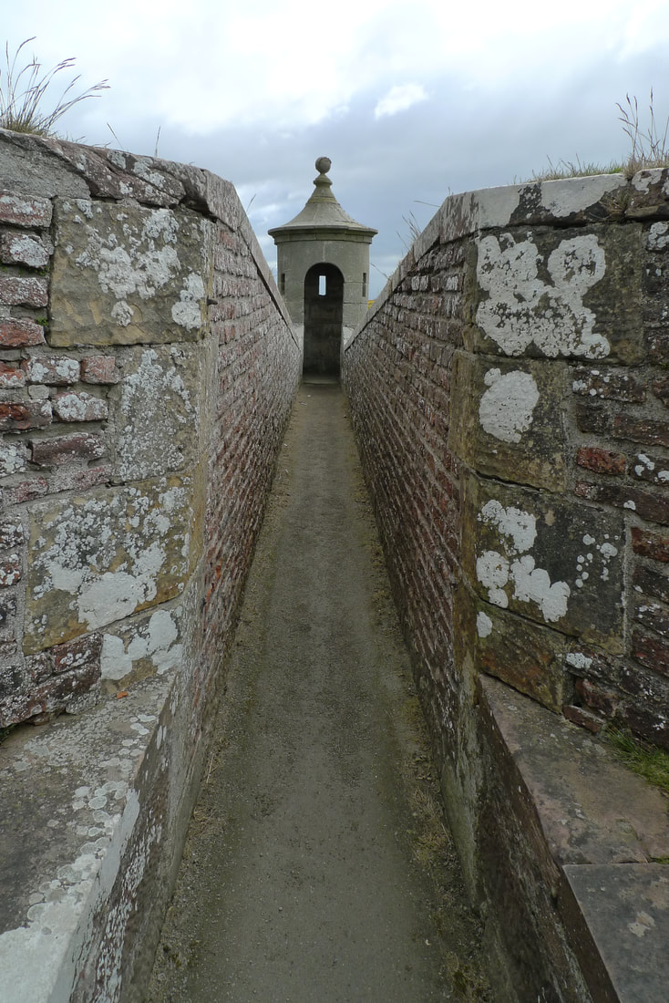 The entrance to a gun turret at Fort George
