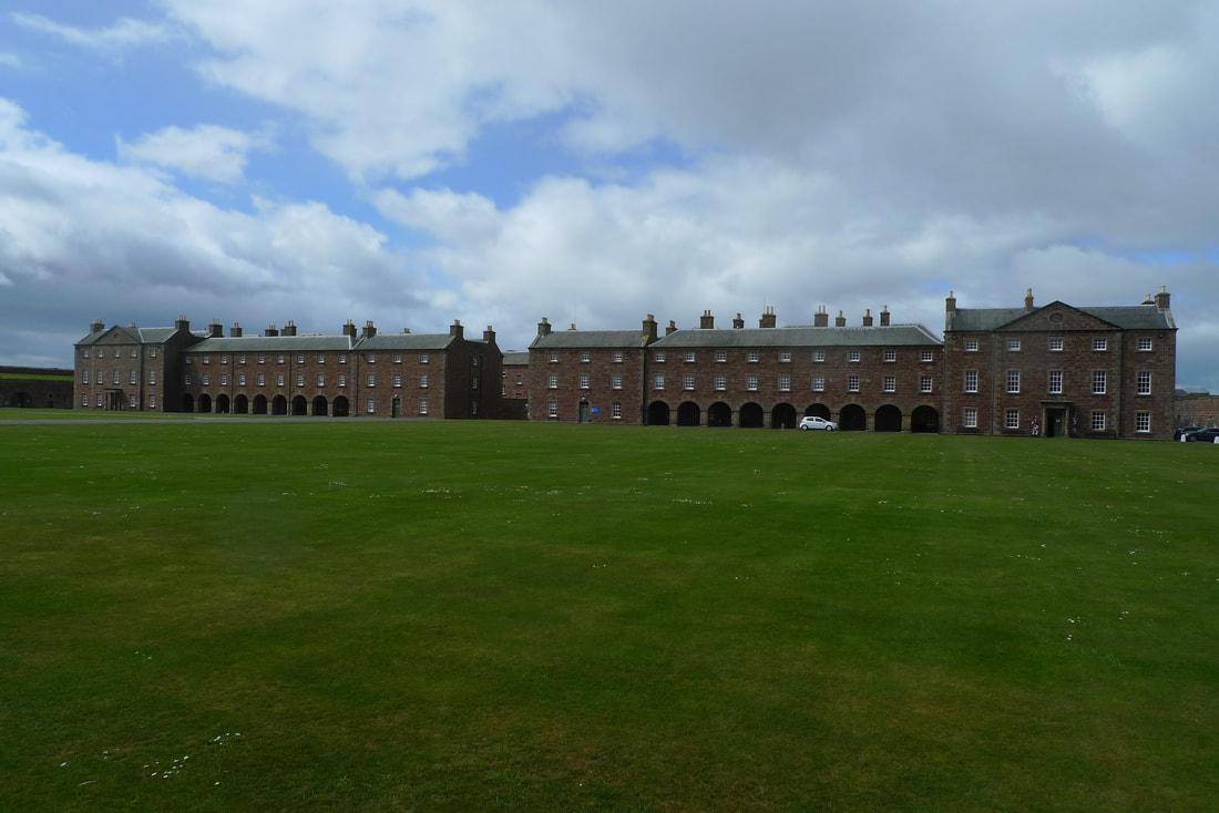 The barracks of Fort George, seen across the parade ground