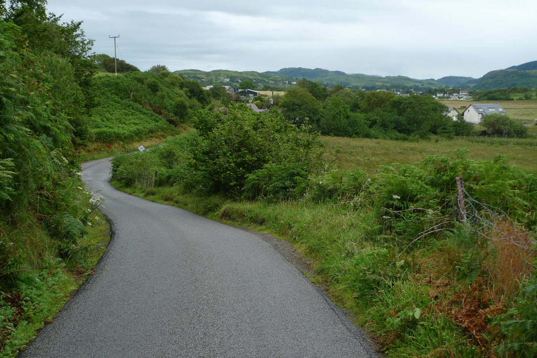 Twisty road on the Isle of Seil