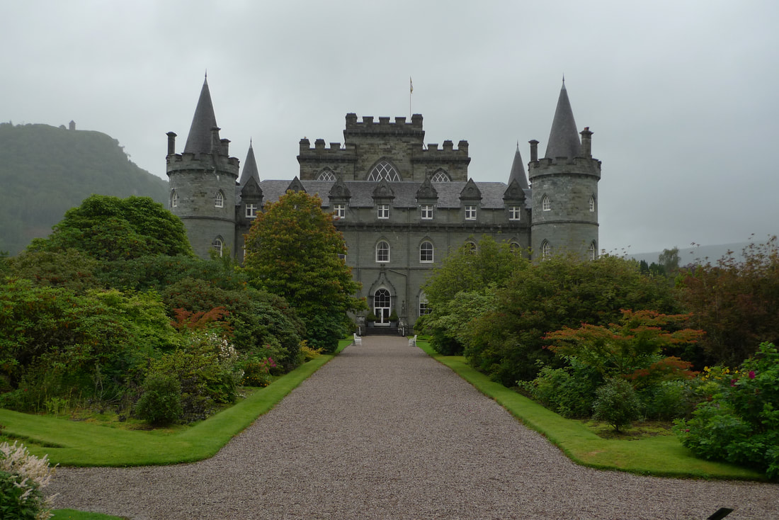 Inveraray Castle, from the castle gardens