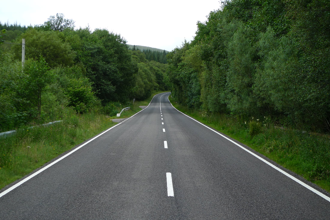 The A819 road to Inverary