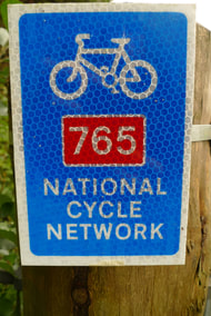 National Cycle Network route 765 sign